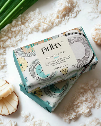 Jabón en Barra Agua de Coco 200g.