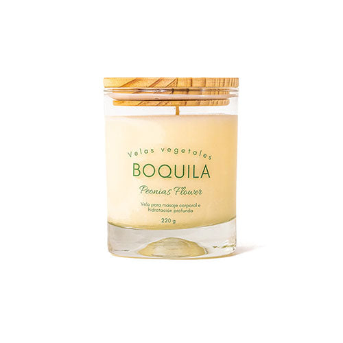 Vela cosmética para masaje - Peonias Flower 220g.