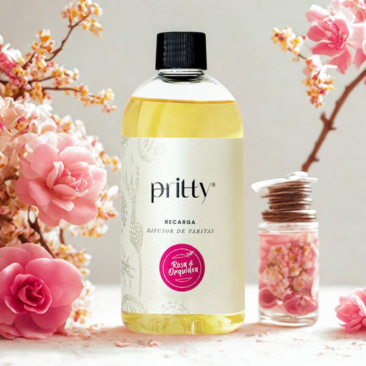 Recarga Difusor Varillas Rosa & Orquídea 300 ml + varillas