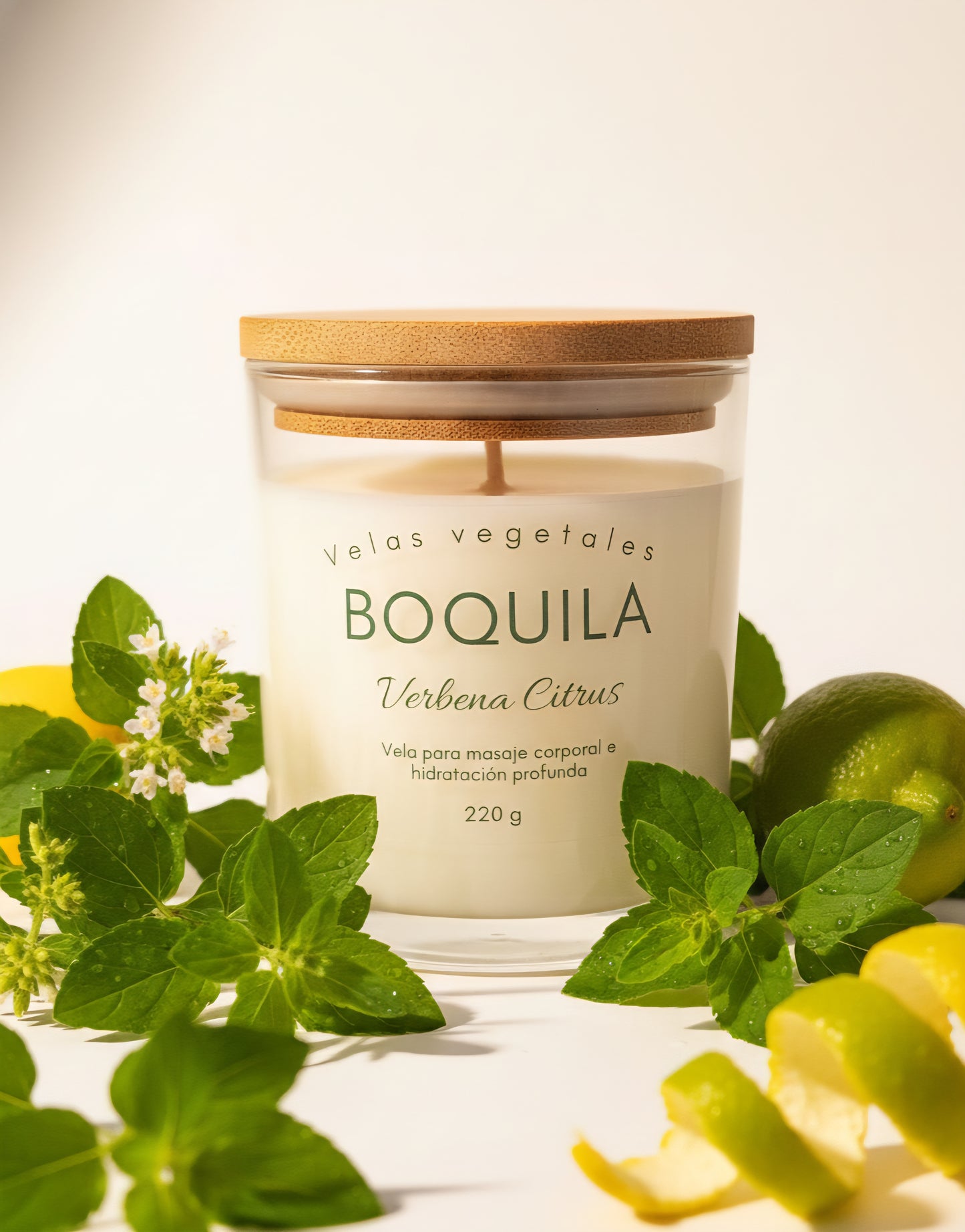 Vela cosmética para masaje - Verbena Citrus 220g.